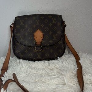 Authentic Louis Vuitton Saint Cloud GM Brown Monogram Crossbody Bag